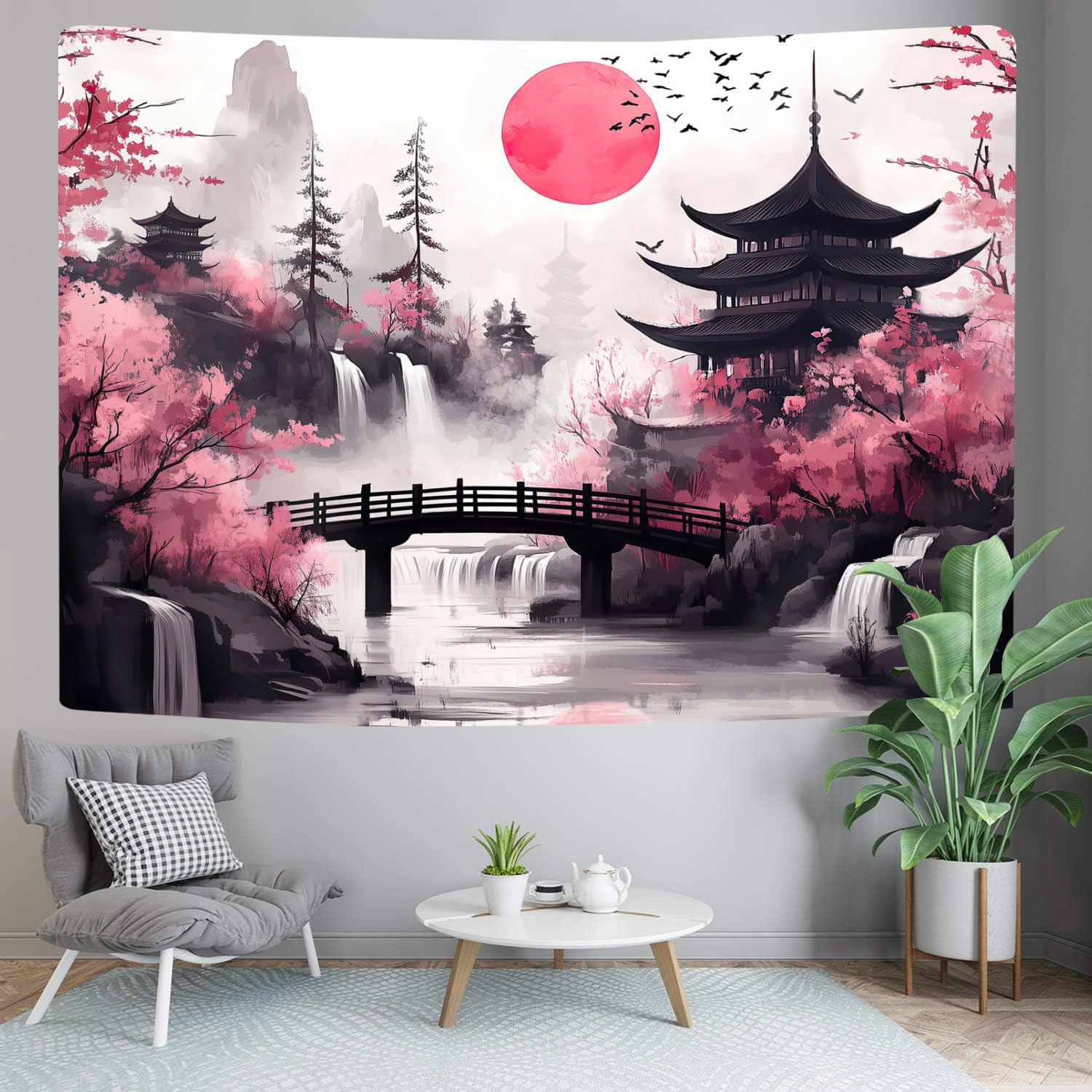 Amazon.com: Japanese Anime tapestry, Cool Japan Cherry Blossom